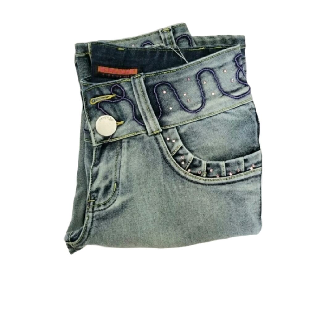 NWT Kalilai Embellished Stitching Jeans Bootcut Size 28 - Picture 5 of 5